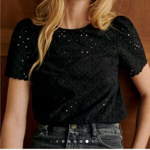 Sezane black Annabelle blouse